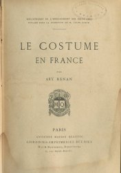 Le Costume en France