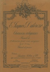 E. Fagues-Dalcroze chansons religieuses Recueil de 12 chansons pour voix moyenne